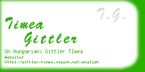 timea gittler business card